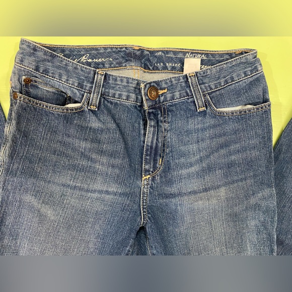 EDDIE BAUER NATURAL STRAIGHT STRETCH 5 POCKET JEANS Sz 4. - Picture 4 of 7